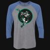 Unisex Triblend Three-Quarter Raglan T-Shirt Thumbnail