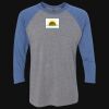 Unisex Triblend Three-Quarter Raglan T-Shirt Thumbnail