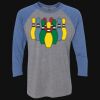 Unisex Triblend Three-Quarter Raglan T-Shirt Thumbnail