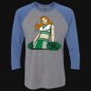 Unisex Triblend Three-Quarter Raglan T-Shirt Thumbnail