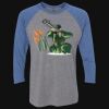 Unisex Triblend Three-Quarter Raglan T-Shirt Thumbnail