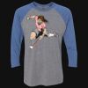 Unisex Triblend Three-Quarter Raglan T-Shirt Thumbnail