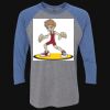 Unisex Triblend Three-Quarter Raglan T-Shirt Thumbnail