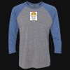 Unisex Triblend Three-Quarter Raglan T-Shirt Thumbnail
