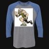 Unisex Triblend Three-Quarter Raglan T-Shirt Thumbnail