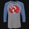 Unisex Triblend Three-Quarter Raglan T-Shirt Thumbnail