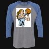 Unisex Triblend Three-Quarter Raglan T-Shirt Thumbnail