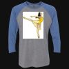 Unisex Triblend Three-Quarter Raglan T-Shirt Thumbnail