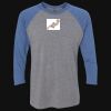Unisex Triblend Three-Quarter Raglan T-Shirt Thumbnail