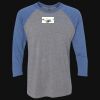 Unisex Triblend Three-Quarter Raglan T-Shirt Thumbnail