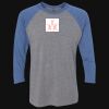 Unisex Triblend Three-Quarter Raglan T-Shirt Thumbnail
