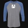 Unisex Triblend Three-Quarter Raglan T-Shirt Thumbnail