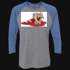 Unisex Triblend Three-Quarter Raglan T-Shirt Thumbnail