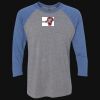 Unisex Triblend Three-Quarter Raglan T-Shirt Thumbnail