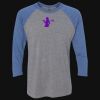 Unisex Triblend Three-Quarter Raglan T-Shirt Thumbnail
