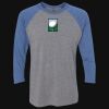 Unisex Triblend Three-Quarter Raglan T-Shirt Thumbnail
