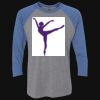 Unisex Triblend Three-Quarter Raglan T-Shirt Thumbnail