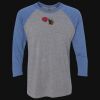 Unisex Triblend Three-Quarter Raglan T-Shirt Thumbnail