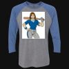 Unisex Triblend Three-Quarter Raglan T-Shirt Thumbnail