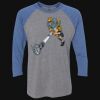 Unisex Triblend Three-Quarter Raglan T-Shirt Thumbnail