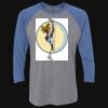 Unisex Triblend Three-Quarter Raglan T-Shirt Thumbnail