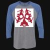 Unisex Triblend Three-Quarter Raglan T-Shirt Thumbnail