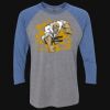 Unisex Triblend Three-Quarter Raglan T-Shirt Thumbnail