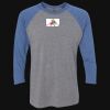 Unisex Triblend Three-Quarter Raglan T-Shirt Thumbnail