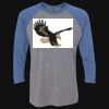 Unisex Triblend Three-Quarter Raglan T-Shirt Thumbnail
