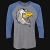 Unisex Triblend Three-Quarter Raglan T-Shirt Thumbnail