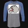 Unisex Triblend Three-Quarter Raglan T-Shirt Thumbnail