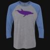 Unisex Triblend Three-Quarter Raglan T-Shirt Thumbnail