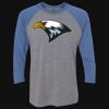 Unisex Triblend Three-Quarter Raglan T-Shirt Thumbnail