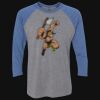 Unisex Triblend Three-Quarter Raglan T-Shirt Thumbnail
