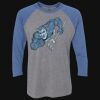 Unisex Triblend Three-Quarter Raglan T-Shirt Thumbnail