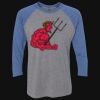Unisex Triblend Three-Quarter Raglan T-Shirt Thumbnail
