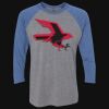 Unisex Triblend Three-Quarter Raglan T-Shirt Thumbnail