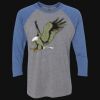 Unisex Triblend Three-Quarter Raglan T-Shirt Thumbnail