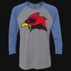 Unisex Triblend Three-Quarter Raglan T-Shirt Thumbnail
