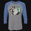 Unisex Triblend Three-Quarter Raglan T-Shirt Thumbnail