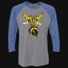 Unisex Triblend Three-Quarter Raglan T-Shirt Thumbnail
