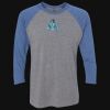 Unisex Triblend Three-Quarter Raglan T-Shirt Thumbnail