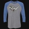 Unisex Triblend Three-Quarter Raglan T-Shirt Thumbnail