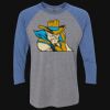 Unisex Triblend Three-Quarter Raglan T-Shirt Thumbnail