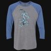 Unisex Triblend Three-Quarter Raglan T-Shirt Thumbnail