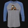 Unisex Triblend Three-Quarter Raglan T-Shirt Thumbnail