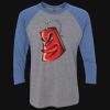 Unisex Triblend Three-Quarter Raglan T-Shirt Thumbnail