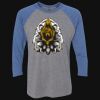 Unisex Triblend Three-Quarter Raglan T-Shirt Thumbnail
