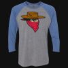 Unisex Triblend Three-Quarter Raglan T-Shirt Thumbnail