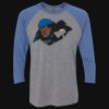 Unisex Triblend Three-Quarter Raglan T-Shirt Thumbnail